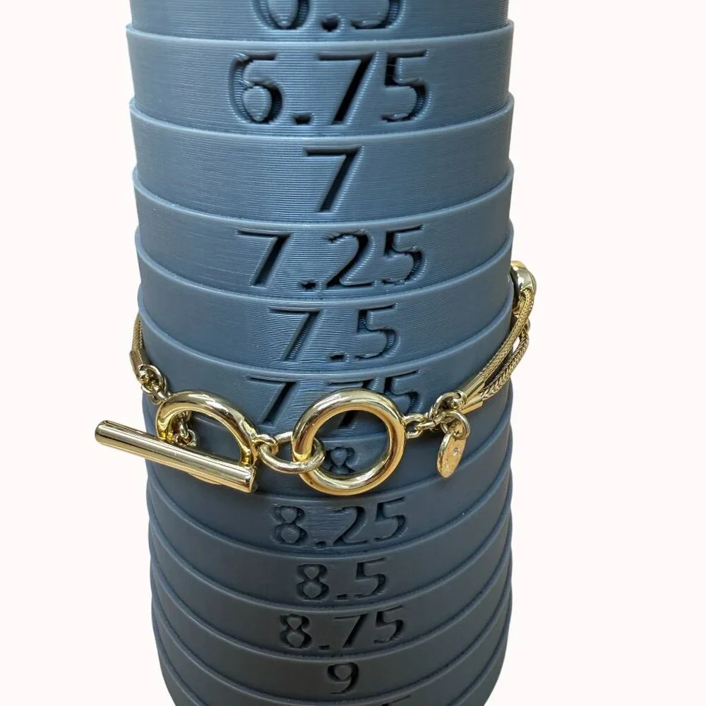Talbots‎ Bracelet Toggle Gold Tone, Casual, Neutral, Classic, Layered, Stone